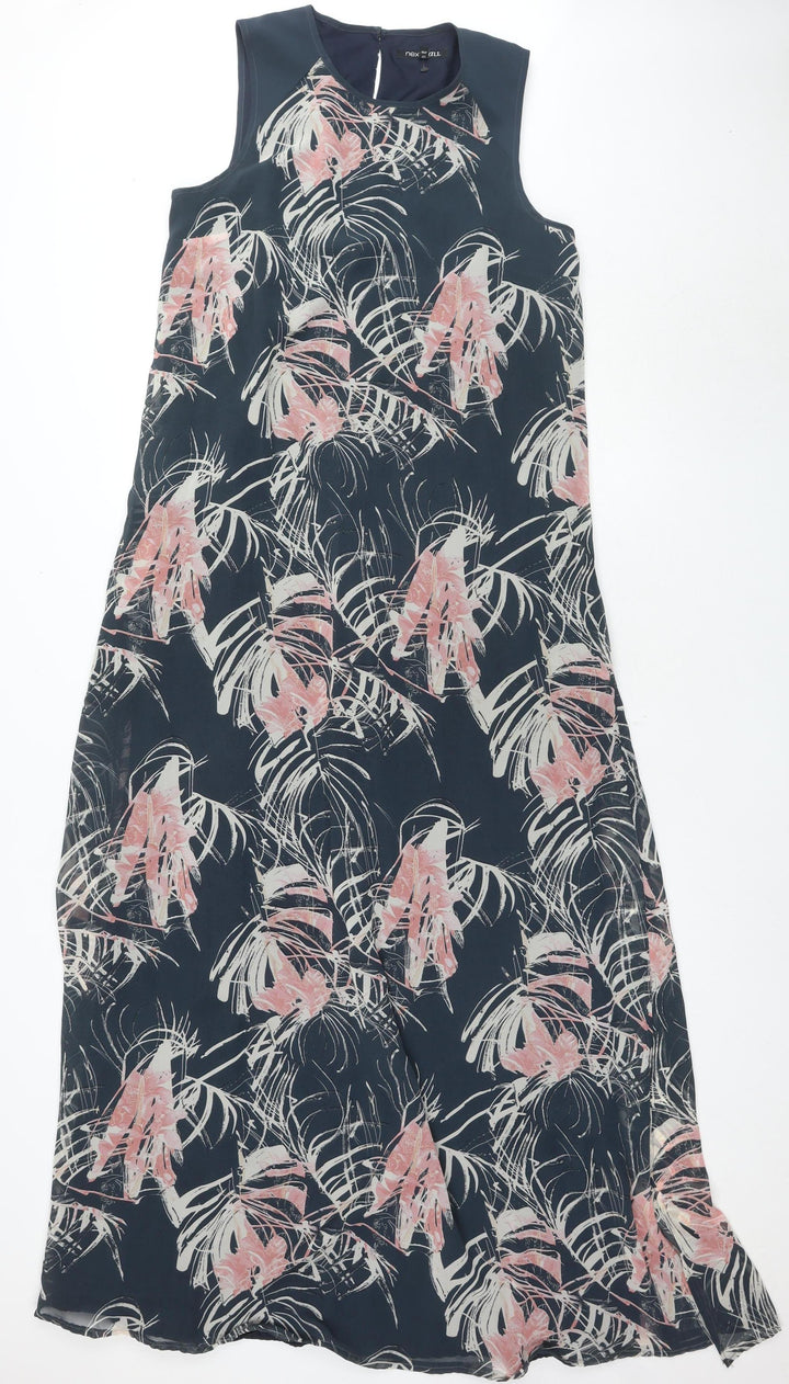 Next Women's Multicoloured Floral Shift Dress Size 12
