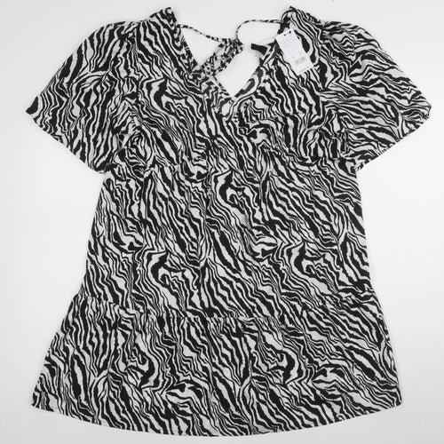 New Look Women’s Black Animal Print Shift Dress