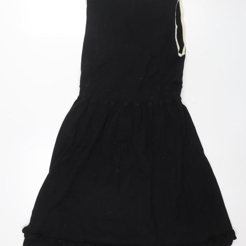 Lowie Women's Black A-Line Cotton Dress S