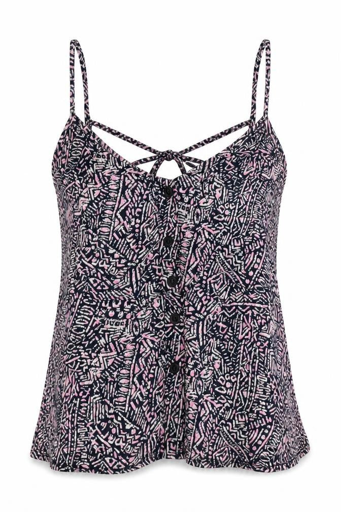 Front view of Patricia Pepe Women's Multicoloured Camisole Blouse