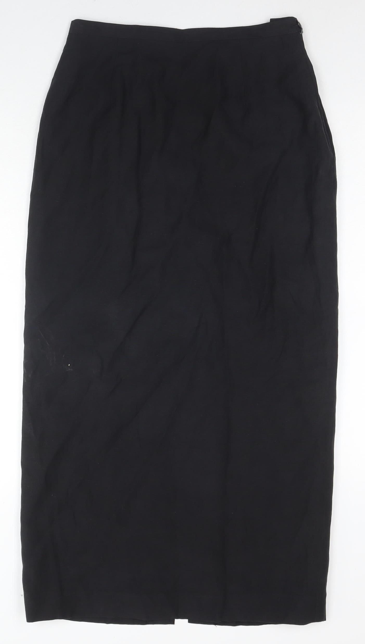 Alex & Co. Women's Black Silk Linen Pencil Skirt, UK 12