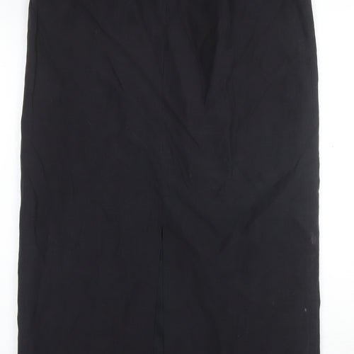 Alex & Co. Women's Black Silk Linen Pencil Skirt, UK 12