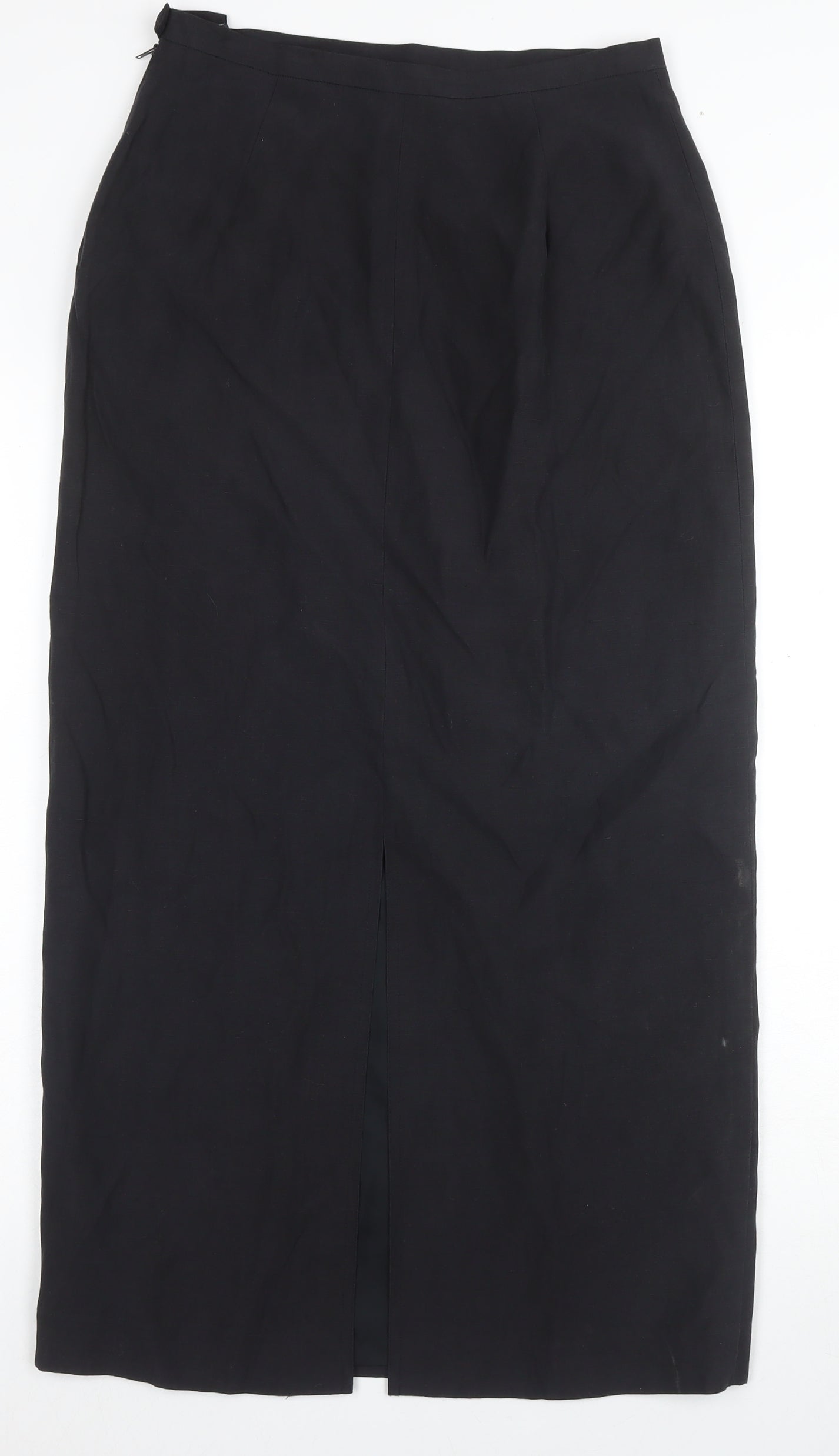 Alex & Co. Women's Black Silk Linen Pencil Skirt, UK 12
