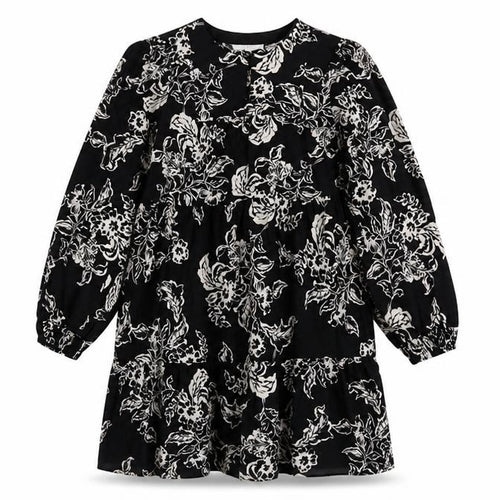 Marks and Spencer Women's Black Floral A-Line Dress Size 12