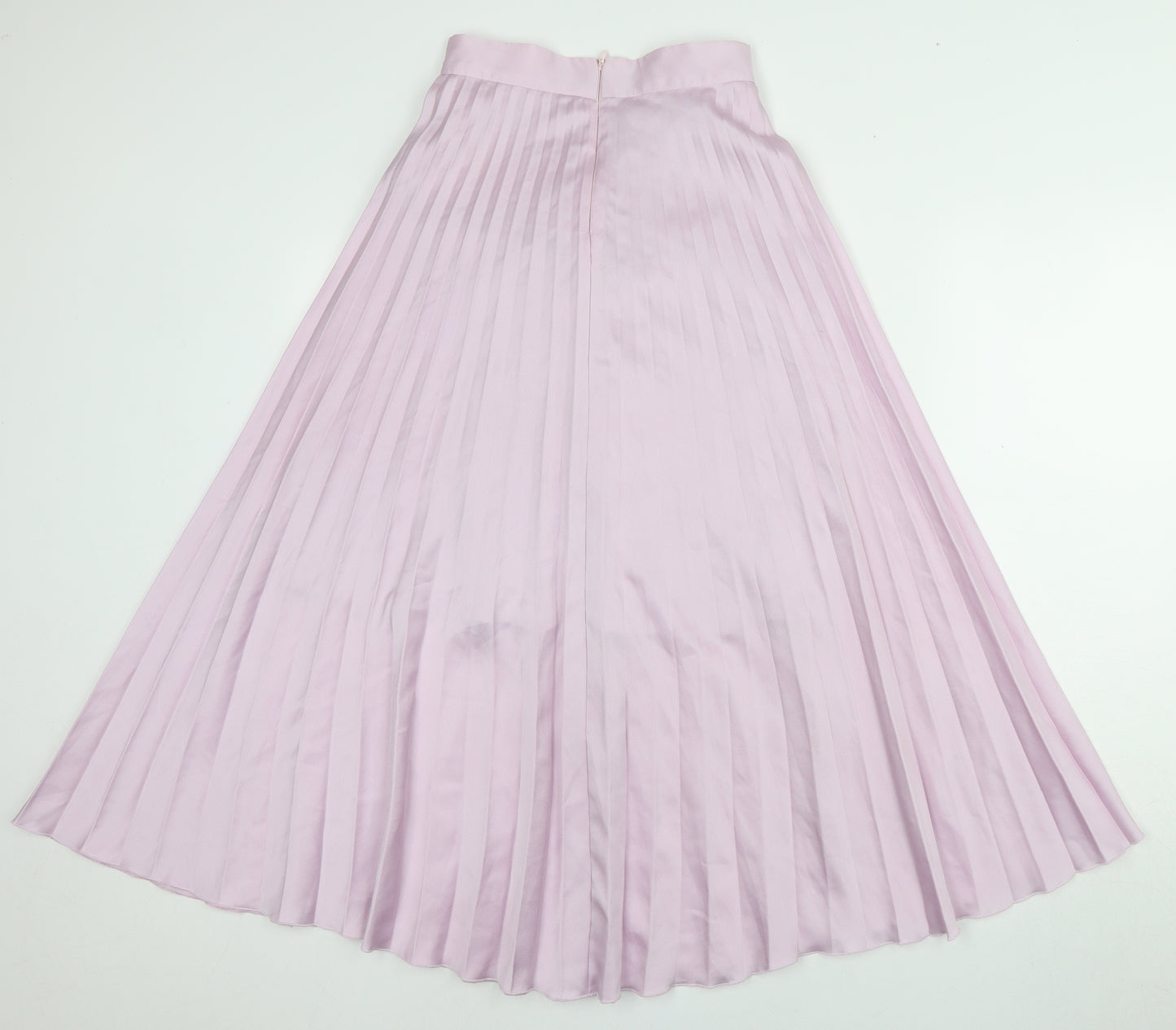 Bershka Women's Pink Pleated Long Skirt XS