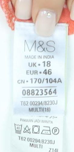 Marks and Spencer Women's Floral Sleeveless Blouse Size 18