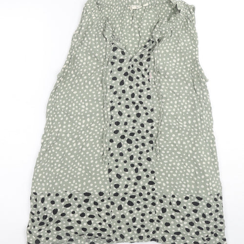 Fat Face Women's Green Polka Dot Tunic Blouse Size 12