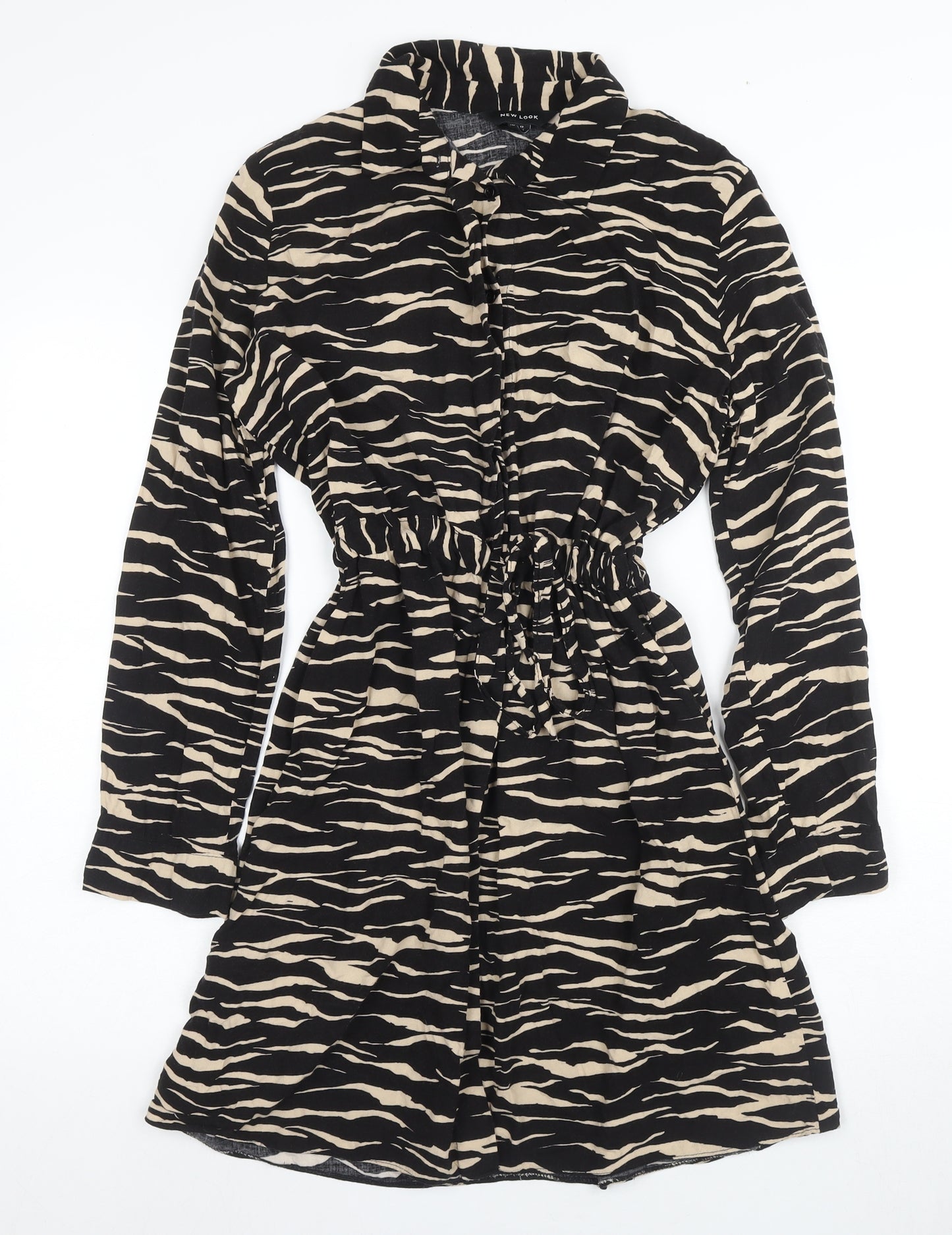 New Look Women's Black Shirt Dress Size 12