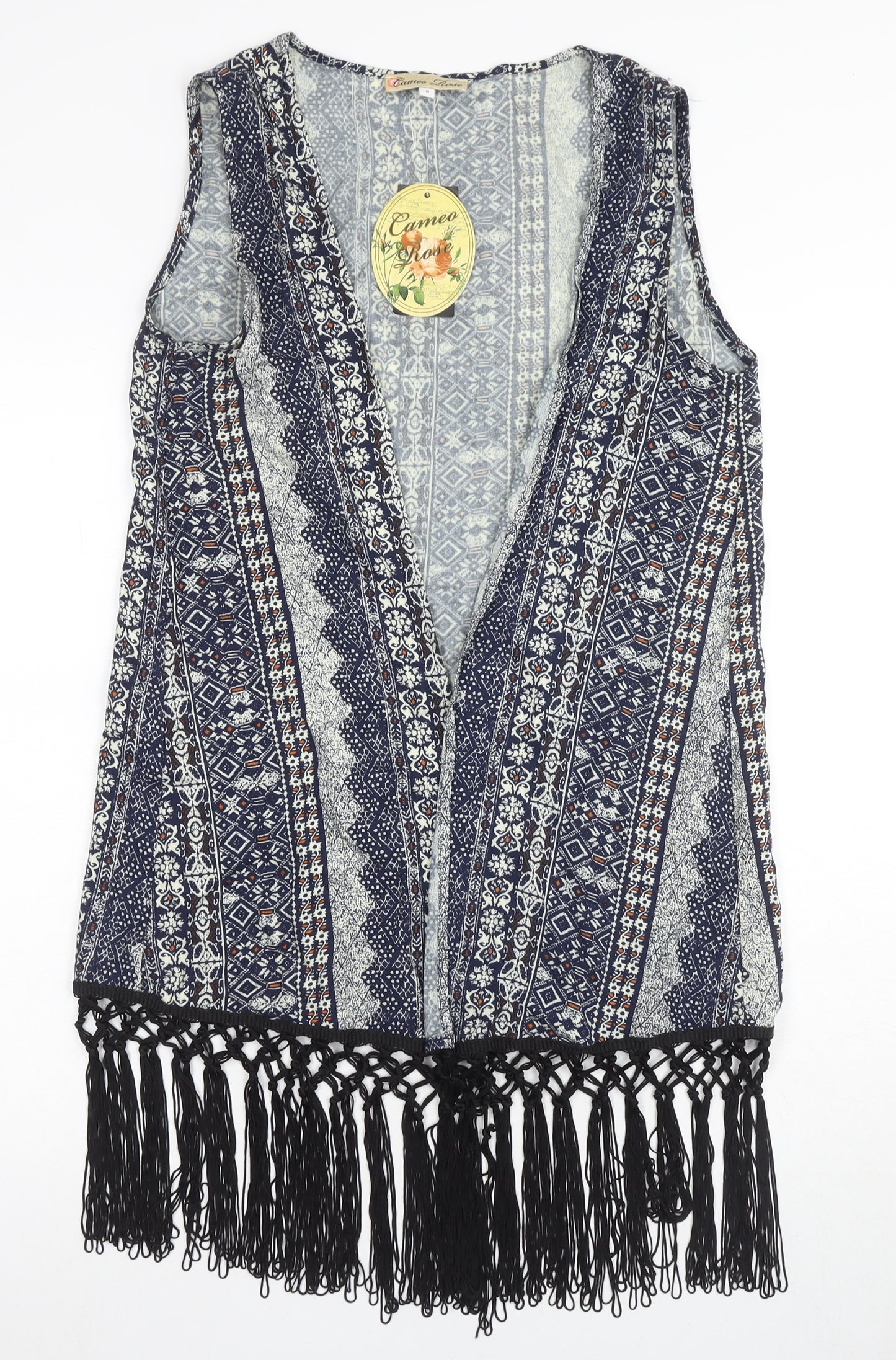 Cameo Rose Women's Blue Kimono Viscose Fringe