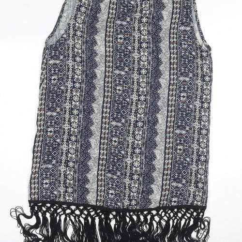 Cameo Rose Women's Blue Kimono Viscose Fringe