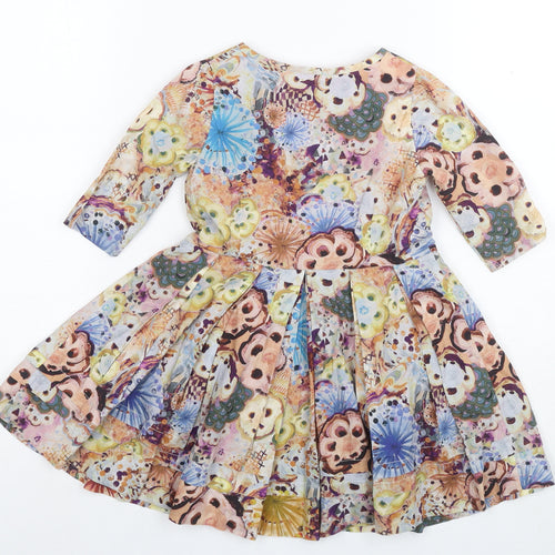 Liberty London Girls Floral A-Line Dress, 2 Years, Multicoloured