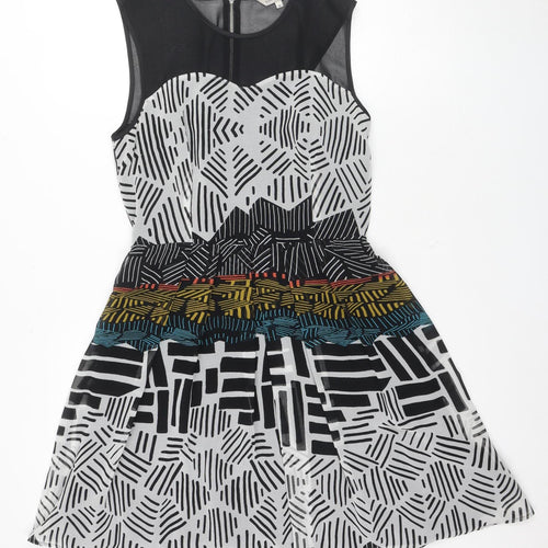 Marks and Spencer Women's Multicoloured Fit & Flare Dress Size 10