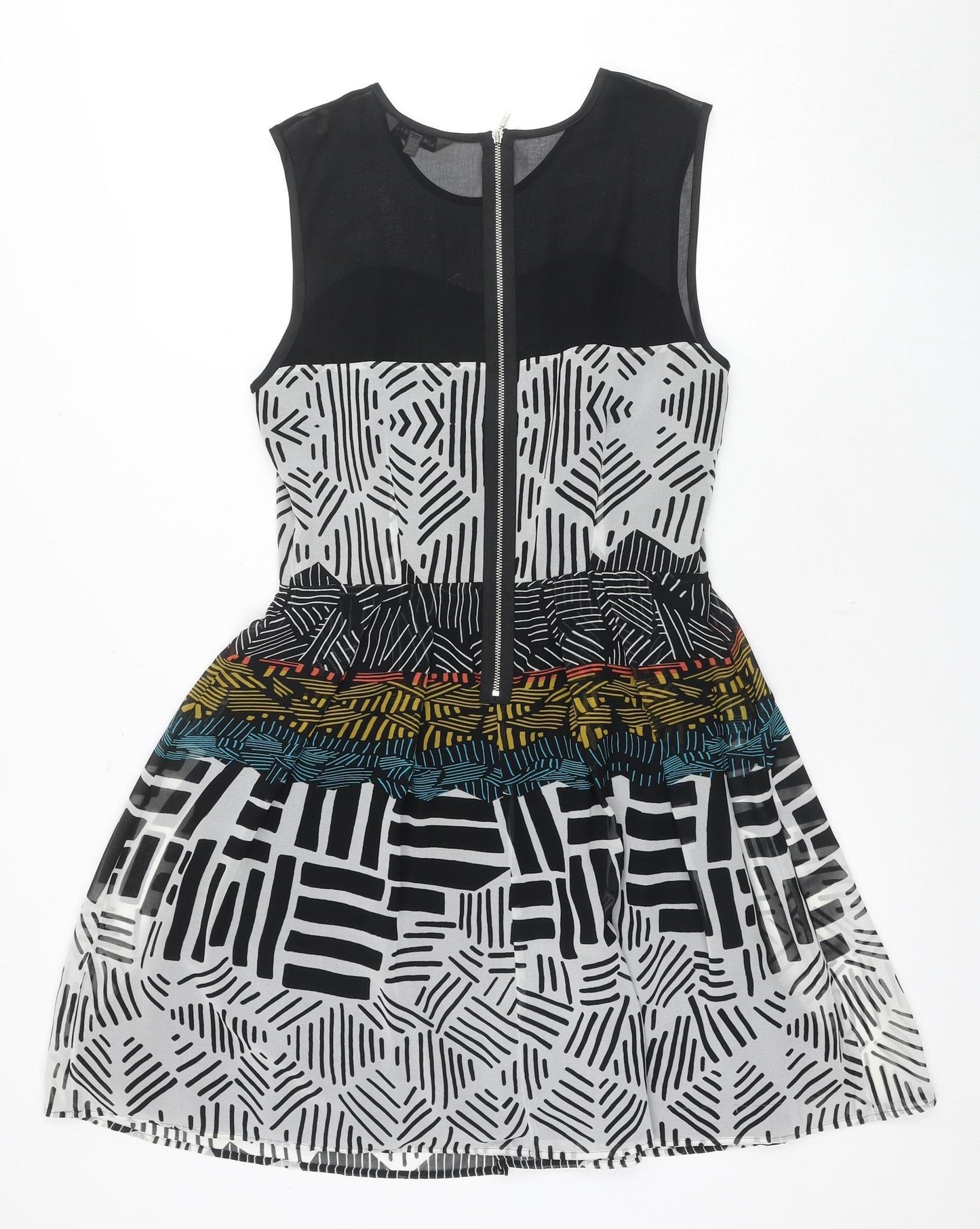 Marks and Spencer Women's Multicoloured Fit & Flare Dress Size 10