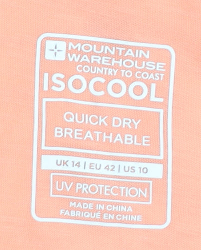 Mountain Warehouse Women's Orange T-Shirt Size 14