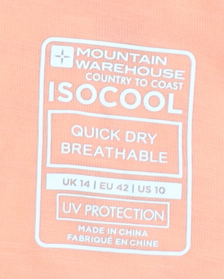 Mountain Warehouse Women's Orange T-Shirt Size 14