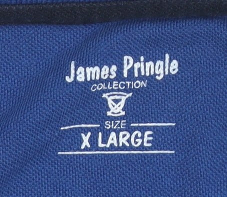 James Pringle Men's Blue XL Polo Shirt - Classic Style