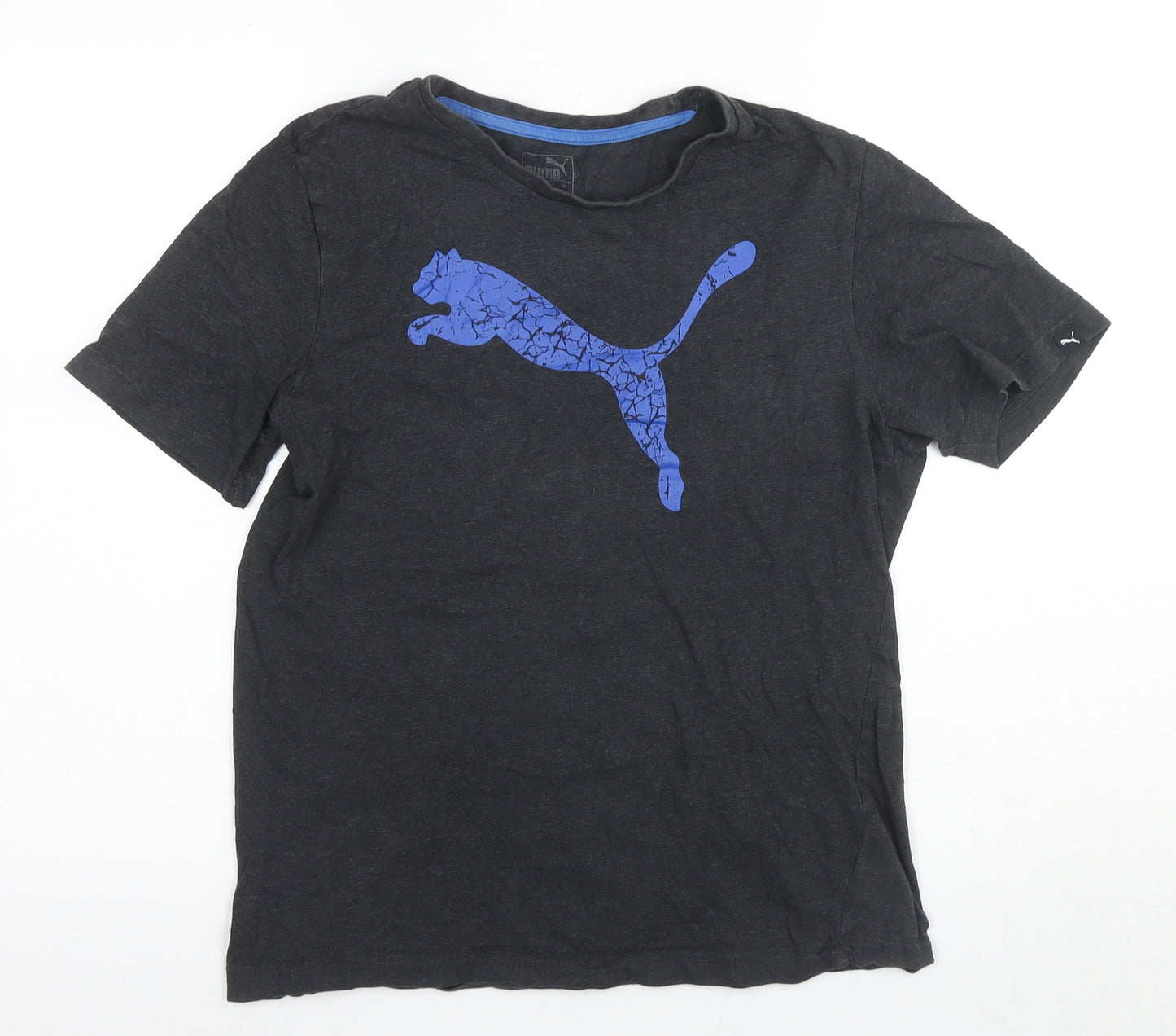 Puma Men's Black Graphic Logo T-Shirt - Size S