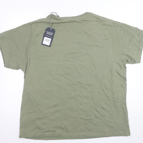 Weird Fish Men's 2XL Green Cartoon Graphic T-Shirt
