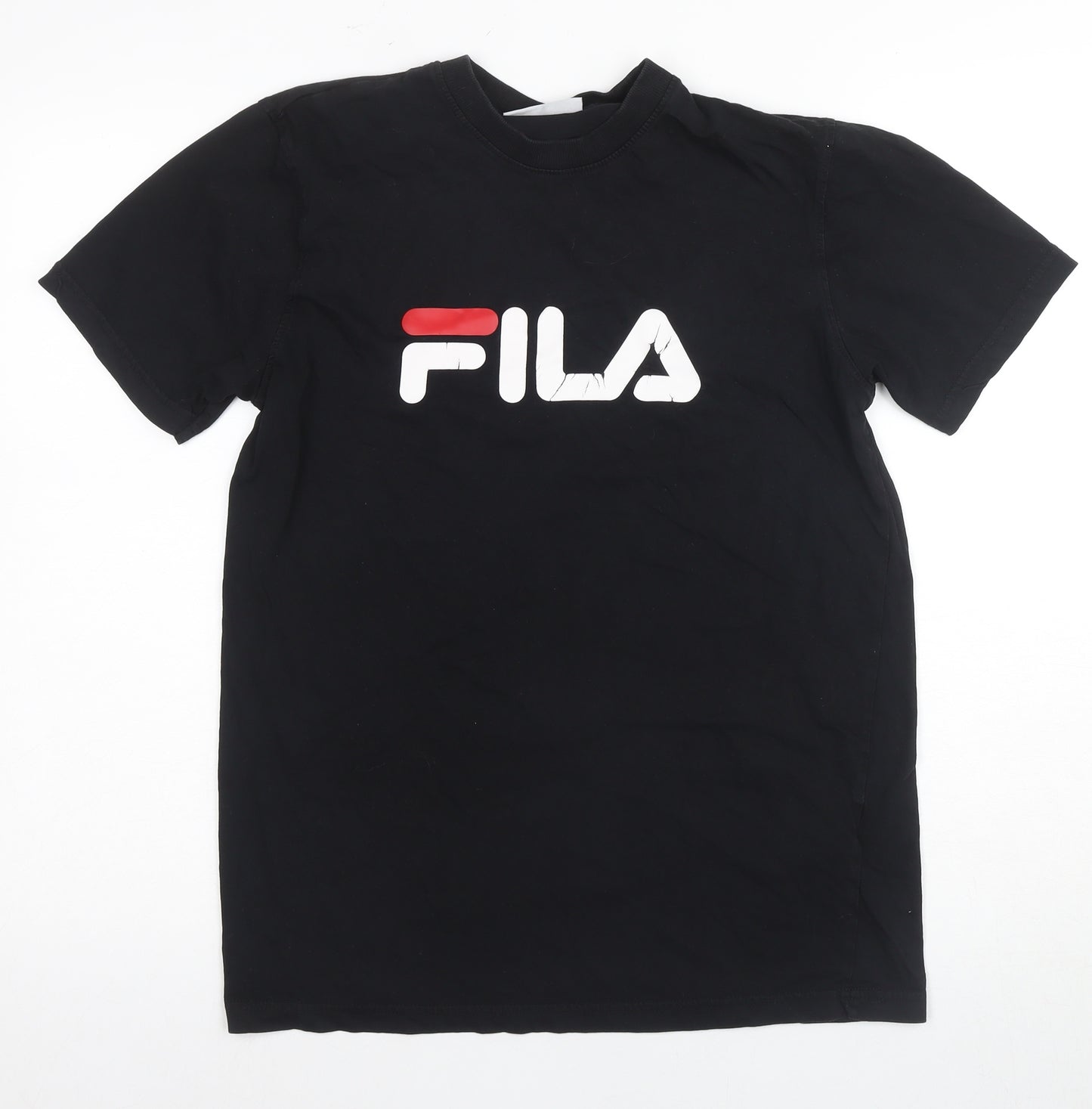 FILA Men's Black S Logo Crew Neck T-Shirt