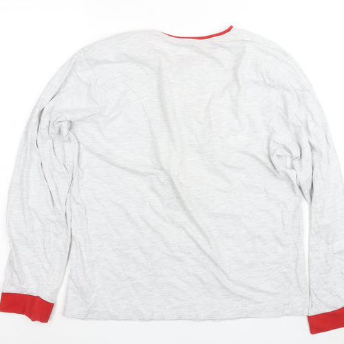 Grinch Men's Grey Red Pyjama Top M Christmas