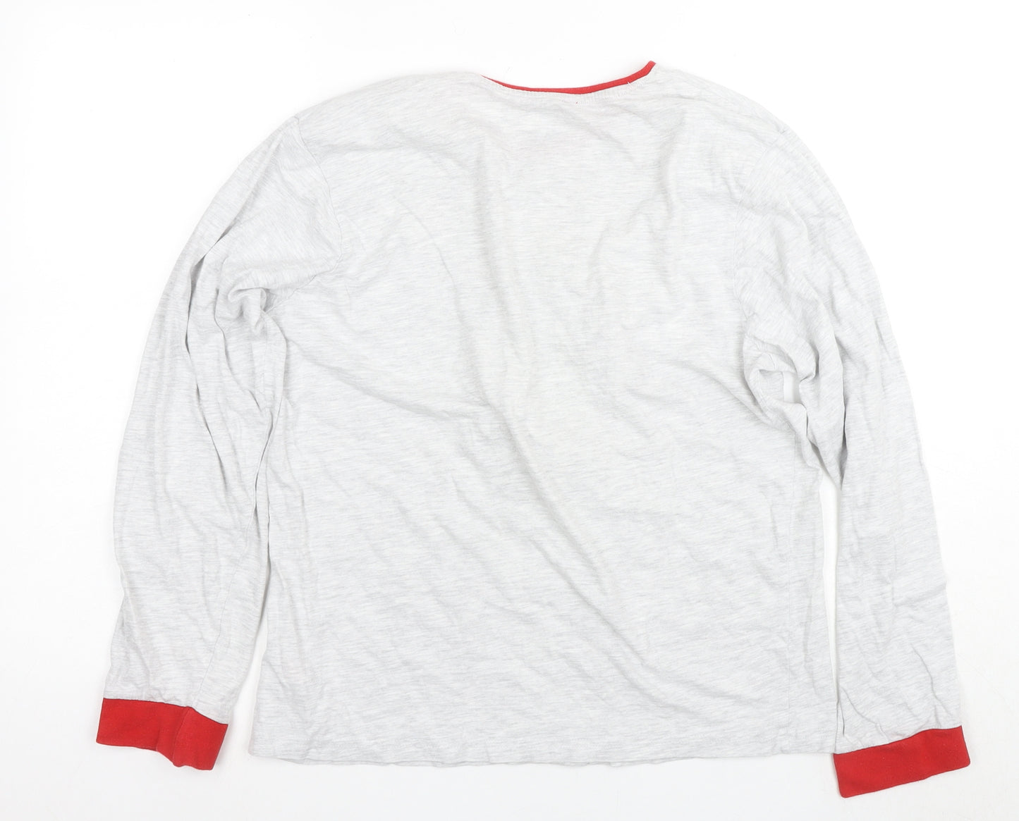 Grinch Men's Grey Red Pyjama Top M Christmas
