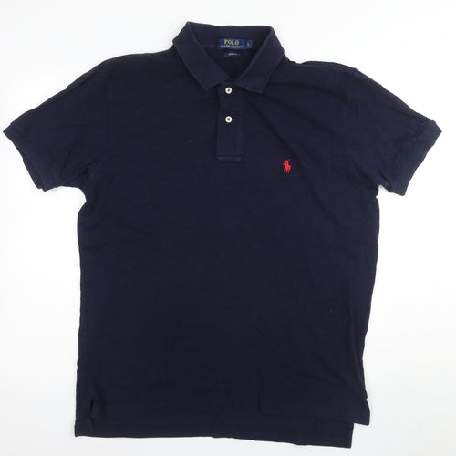 Ralph Lauren Men's Blue L Polo Shirt - Logo Accent