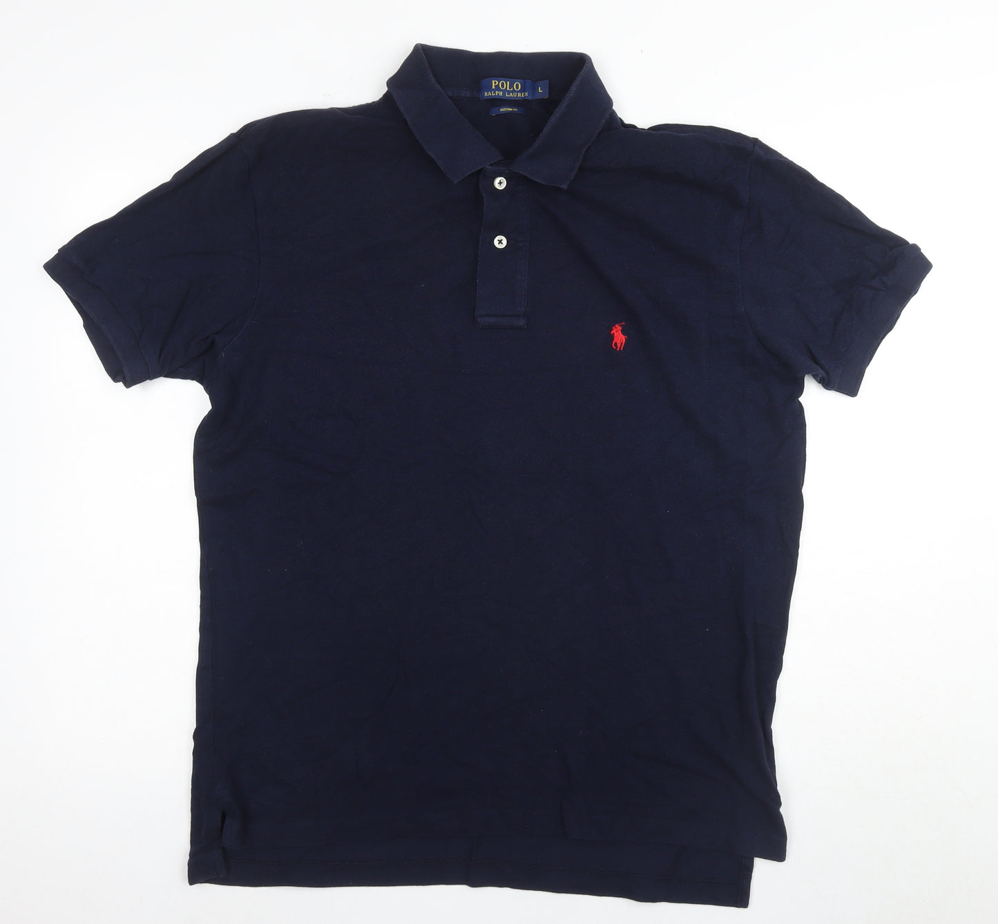 Ralph Lauren Men's Blue L Polo Shirt - Logo Accent