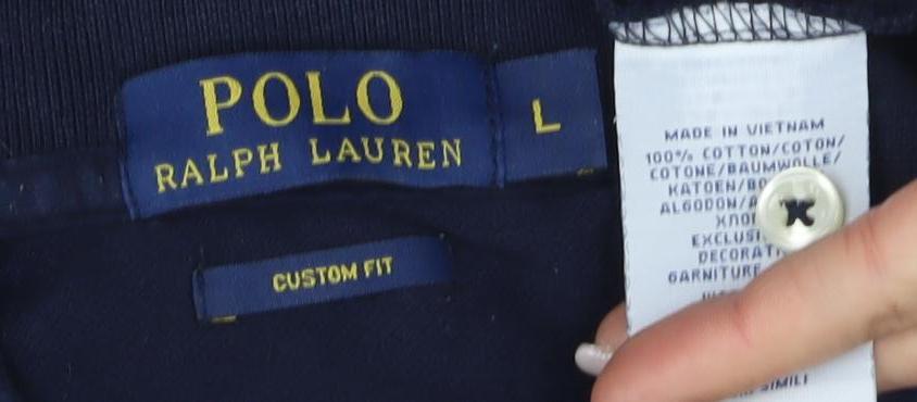 Ralph Lauren Men's Blue L Polo Shirt - Logo Accent