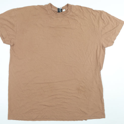 Collusion Unisex Brown T-Shirt Size 16 Crew Neck