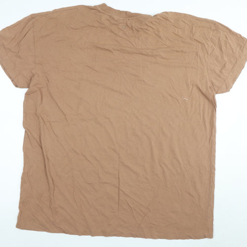 Collusion Unisex Brown T-Shirt Size 16 Crew Neck