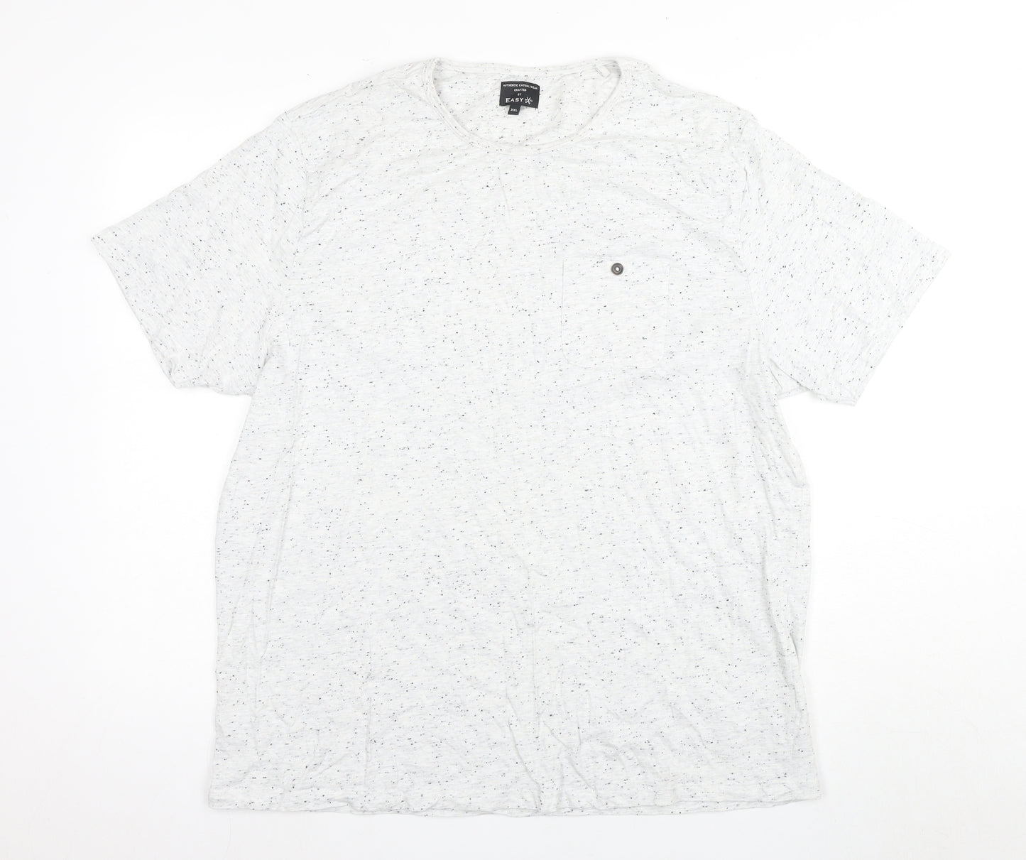 Easy Crafted Men's White 2XL Crew Neck T-Shirt