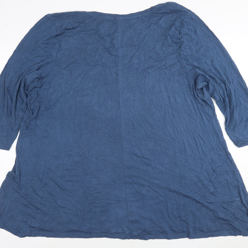 Lane Bryant Women's Blue 3/4 Sleeve Plus Size Top 22-24
