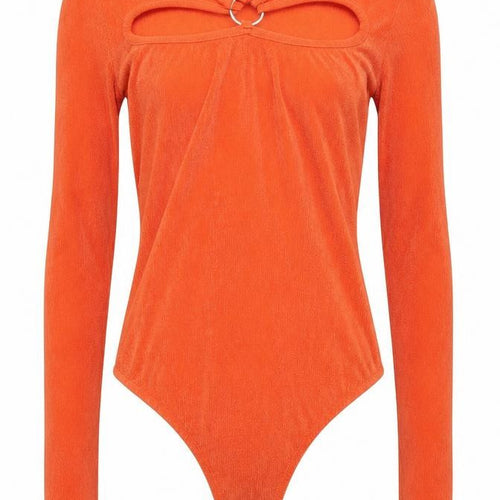 Missguided Orange Women's Blouse Long Sleeve Size 8