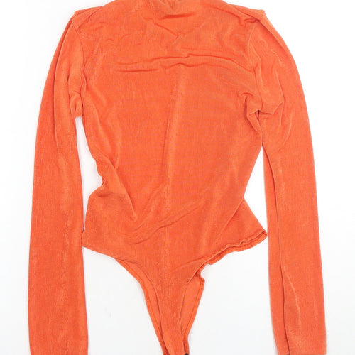 Missguided Orange Women's Blouse Long Sleeve Size 8