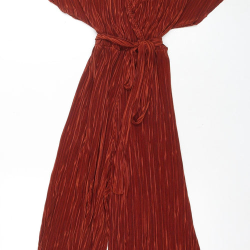 New Look Women's Brown Wide-Leg Jumpsuit Size 10