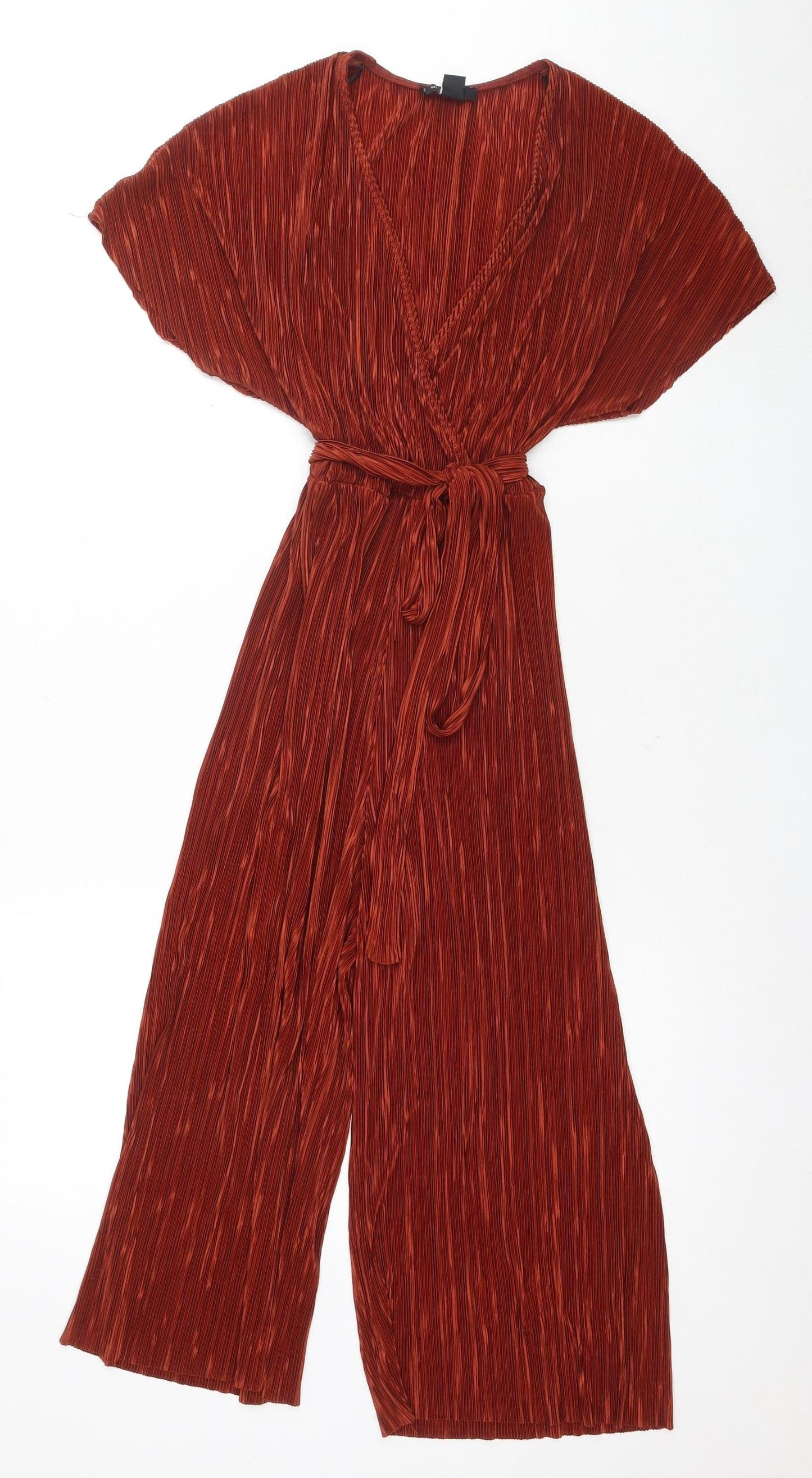 New Look Women's Brown Wide-Leg Jumpsuit Size 10