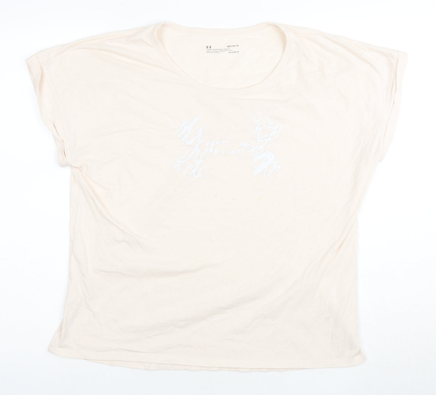 Under Armour Women's Beige T-Shirt M, Casual, Relaxed