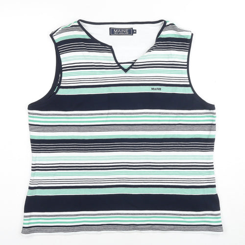 Maine New England Women's Multicoloured Striped Tank