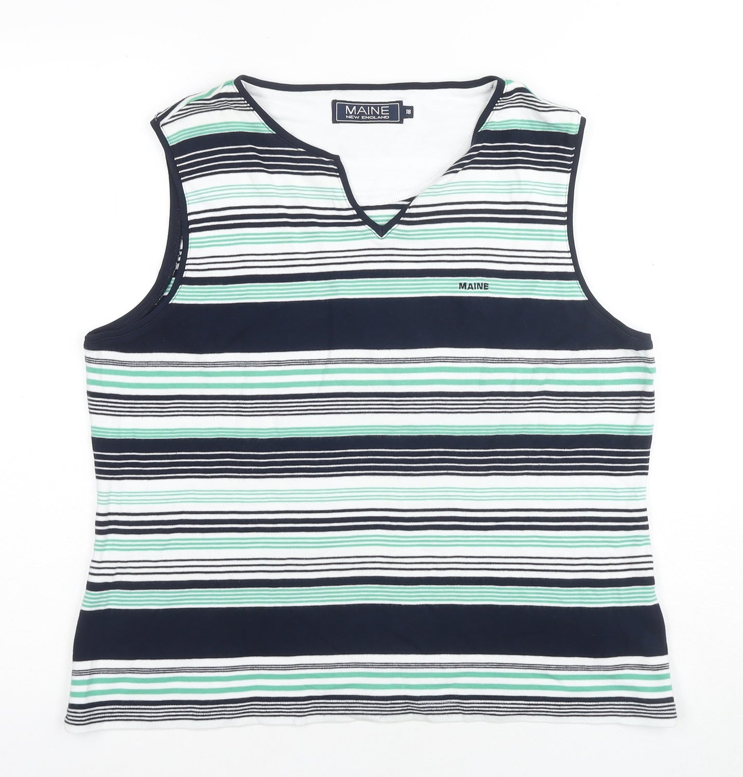 Maine New England Women's Multicoloured Striped Tank