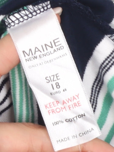 Maine New England Women's Multicoloured Striped Tank