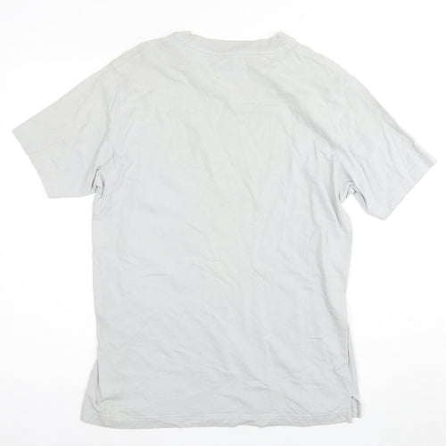 RACING GREEN Men's White Crew Neck Tee Size S