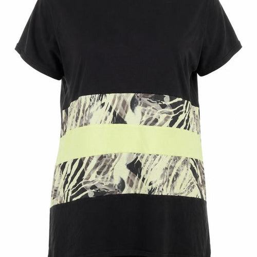 Post Card Women's Black Animal Print T-Shirt, Size L