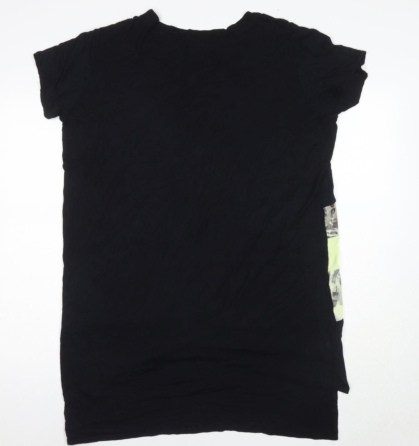 Post Card Women's Black Animal Print T-Shirt, Size L