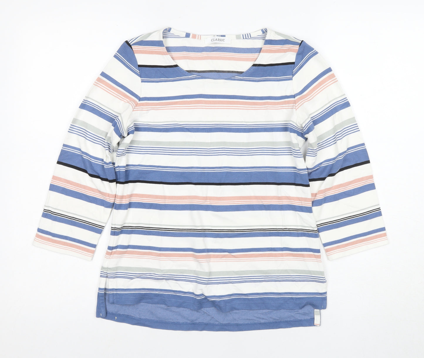 Marks & Spencer Women's Multicoloured Striped T-Shirt, Size 10