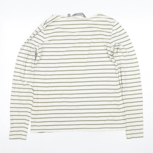 Mountain Warehouse Women's White Striped T-Shirt Long Sleeve