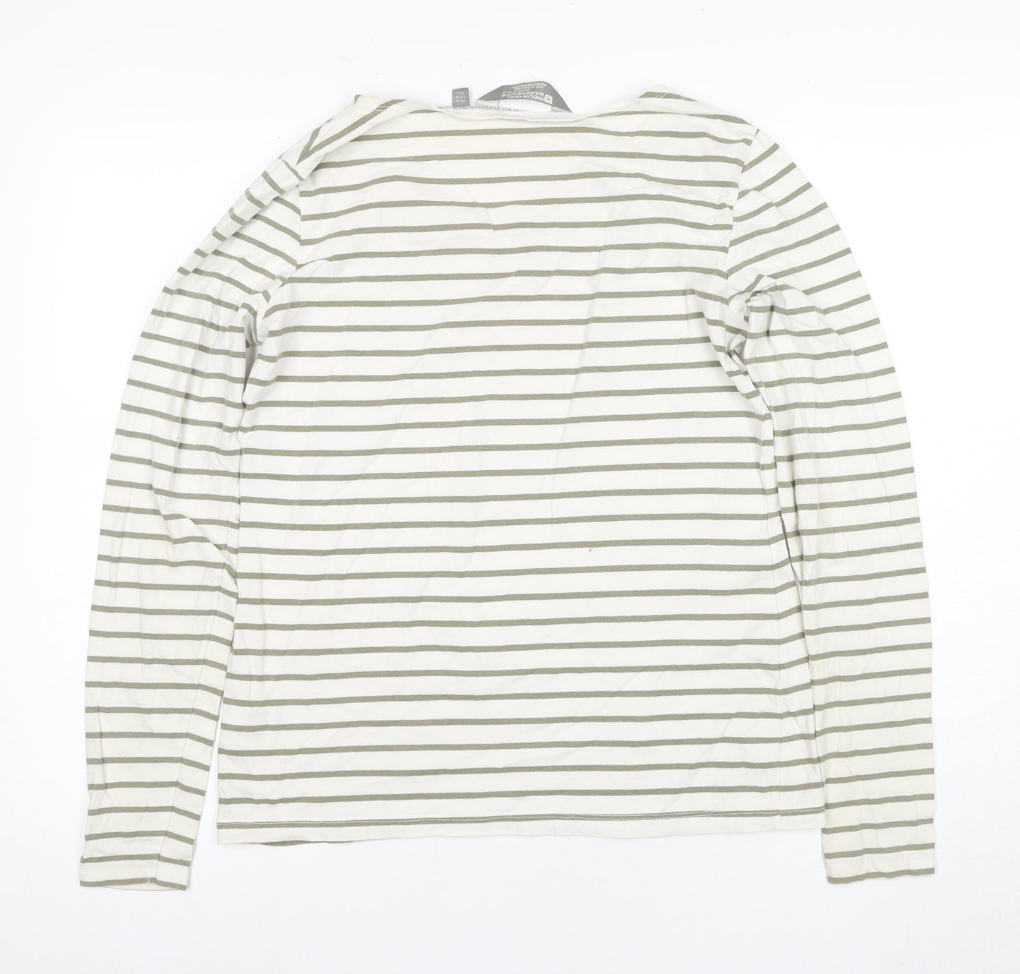 Mountain Warehouse Women's White Striped T-Shirt Long Sleeve