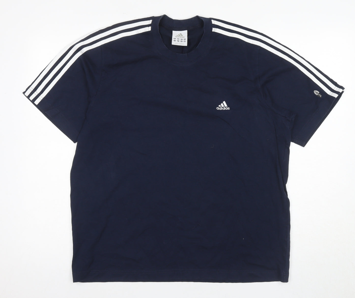 adidas Men's XL Blue Crew Neck Logo T-Shirt
