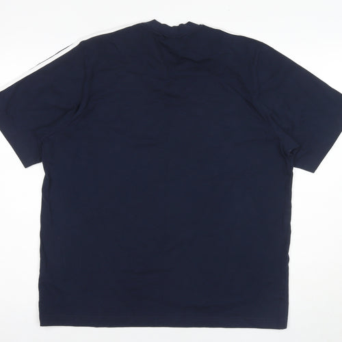 adidas Men's XL Blue Crew Neck Logo T-Shirt