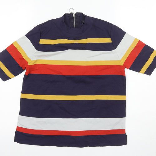 Marks & Spencer Women's Multicoloured Striped T-Shirt