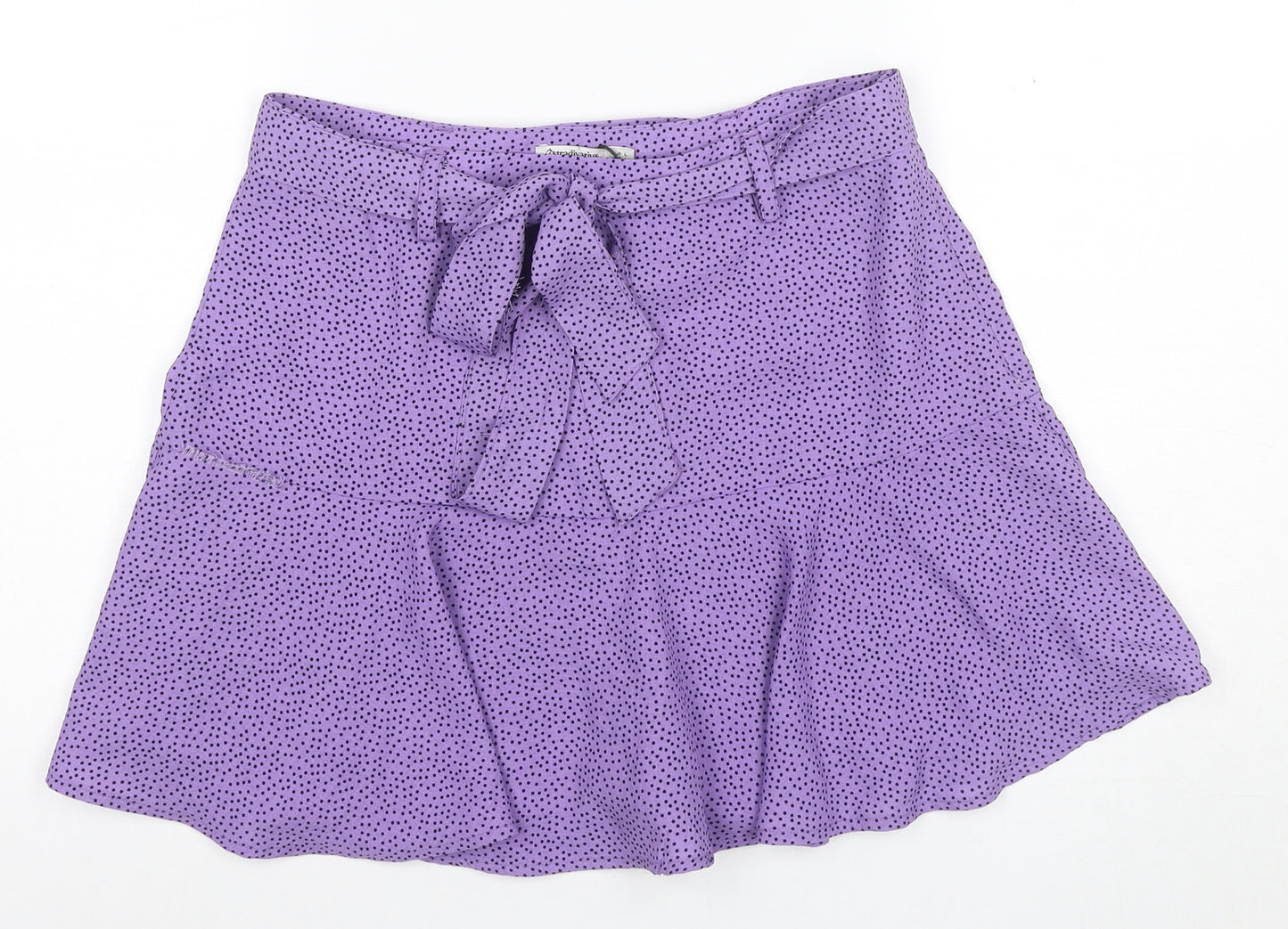 Stradivarius Women's Purple Polka Dot Skirt L